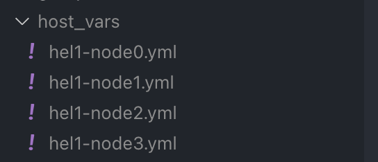 host_vars files